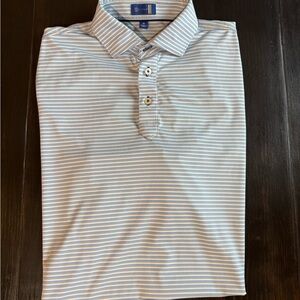 Stitch golf Light Blue Striped Polo Shirt